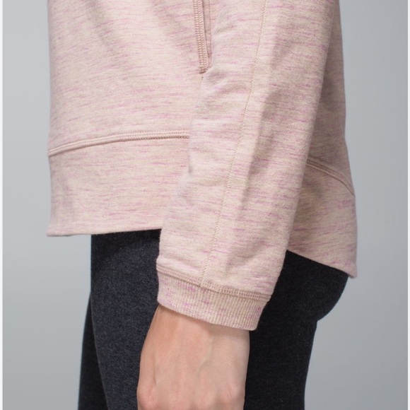 Lululemon Exhalation Pullover II Heathered Marled Mojave Magenta Pink size 6 EUC - Picture 4 of 15